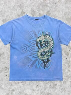 2010 Mechanical Dragon Tribal Graphic T-Shirt